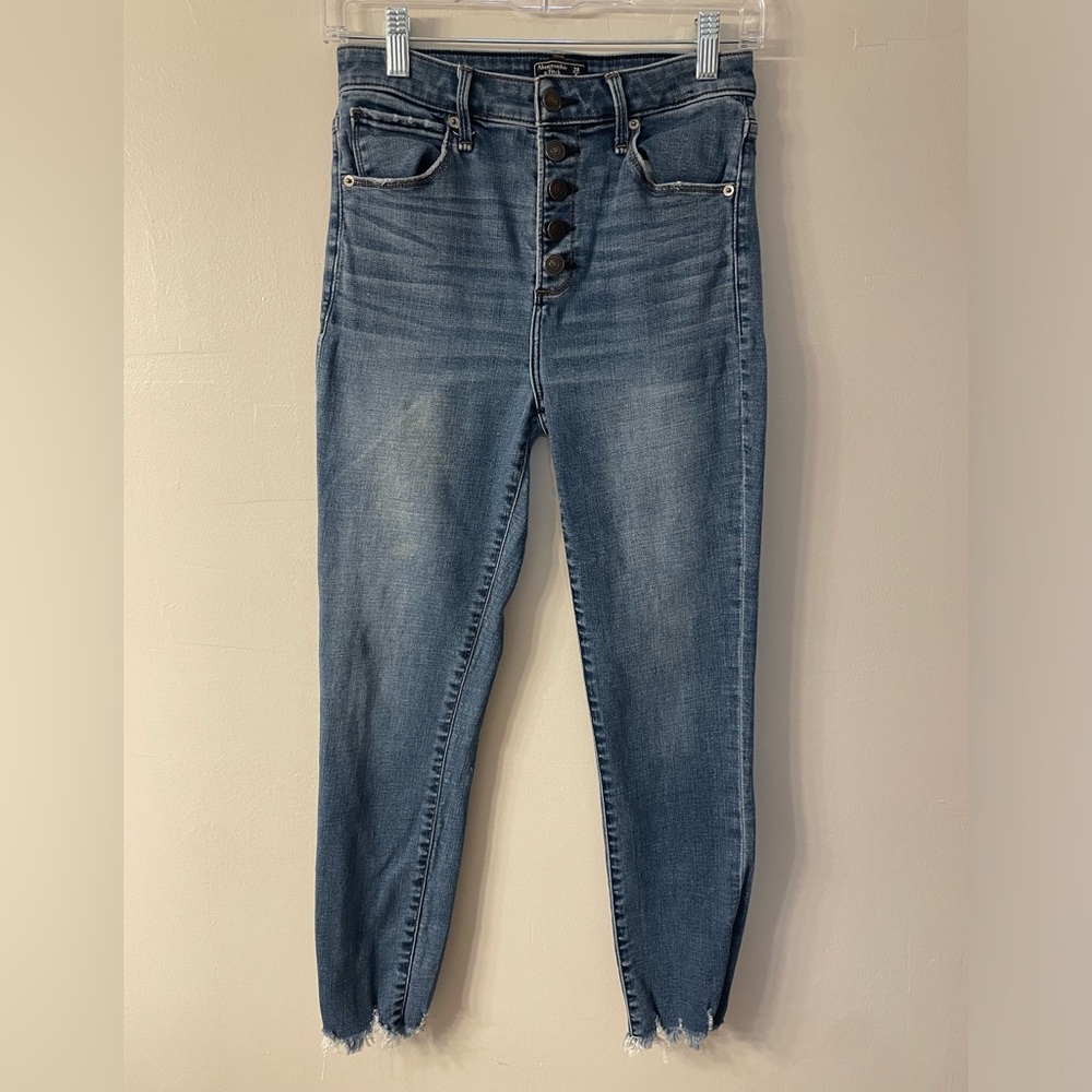 Abercrombie Fitch Jeans Women's Size 28 6 Simone High Rise Ankle Skinny Med Wash